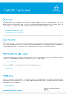 Production positions